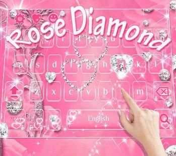 Rose diamond keyboard theme स्क्रीनशॉट 1