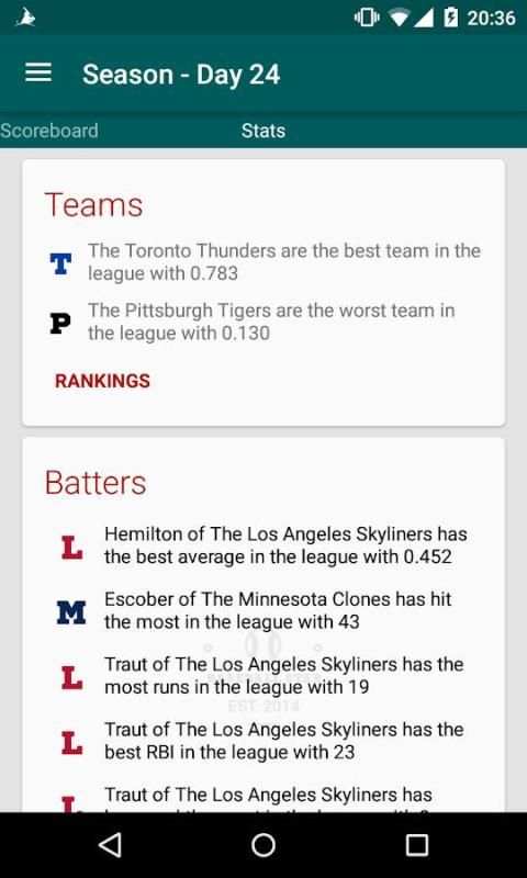 Baseball Legends Manager 2016 screenshot 12