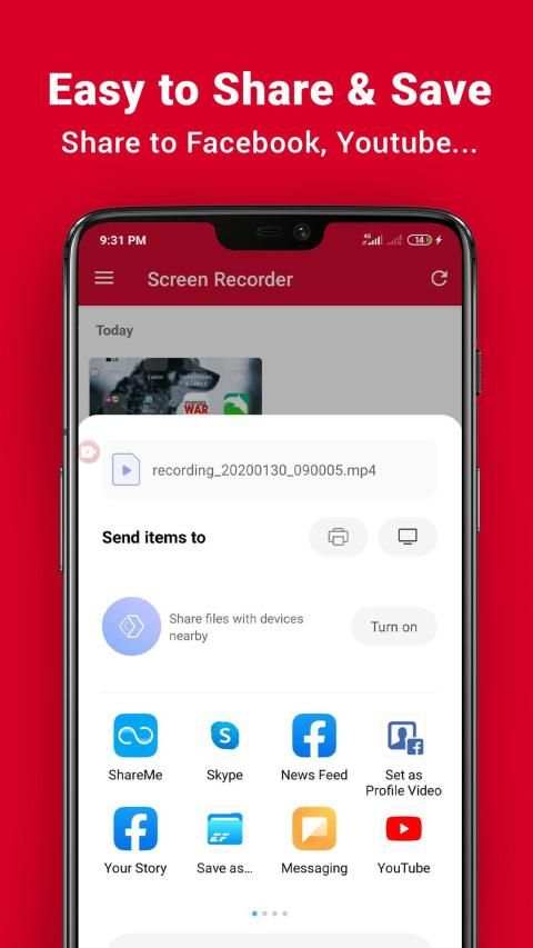 ES Screen Recorder - Video Recorder, Video Editor स्क्रीनशॉट 6