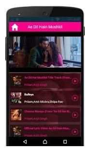 Ae Dil Hai Mushkil Movie Song स्क्रीनशॉट 1