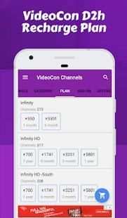 Channel list for Videocon d2h & Videocon Recharge screenshot 1