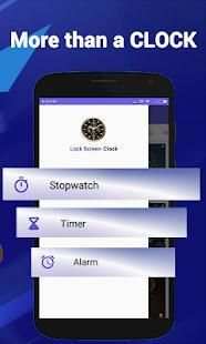Lock Screen Clock - time screen lock & video alarm screenshot 1