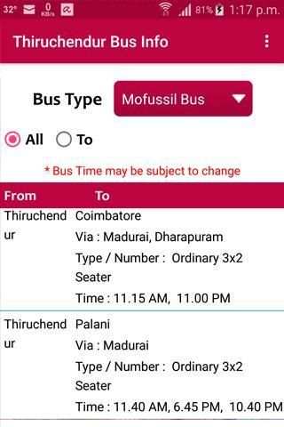 Thiruchendur Bus Info screenshot 5