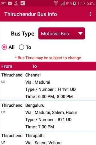 Thiruchendur Bus Info screenshot 8
