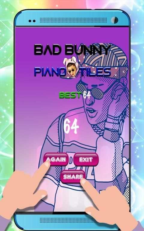Bad Bunny Piano Tiles screenshot 1