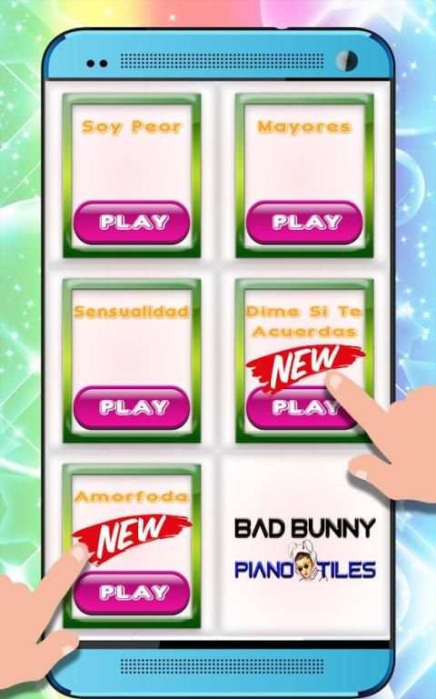 Bad Bunny Piano Tiles screenshot 4