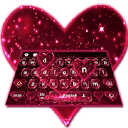 ikon Glitter Peach Love Keyboard Theme