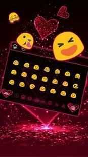 Glitter Peach Love Keyboard Theme 1 تصوير الشاشة