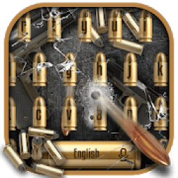 ikon Fire Gun and Bullet Keyboard Theme