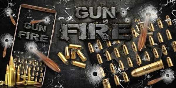 Fire Gun and Bullet Keyboard Theme screenshot 1