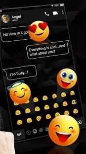 Black White SMS Keyboard Theme स्क्रीनशॉट 5