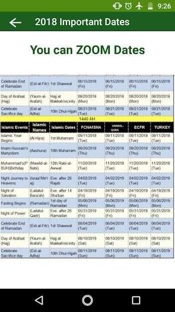 Islamic Calendar 2019 screenshot 3