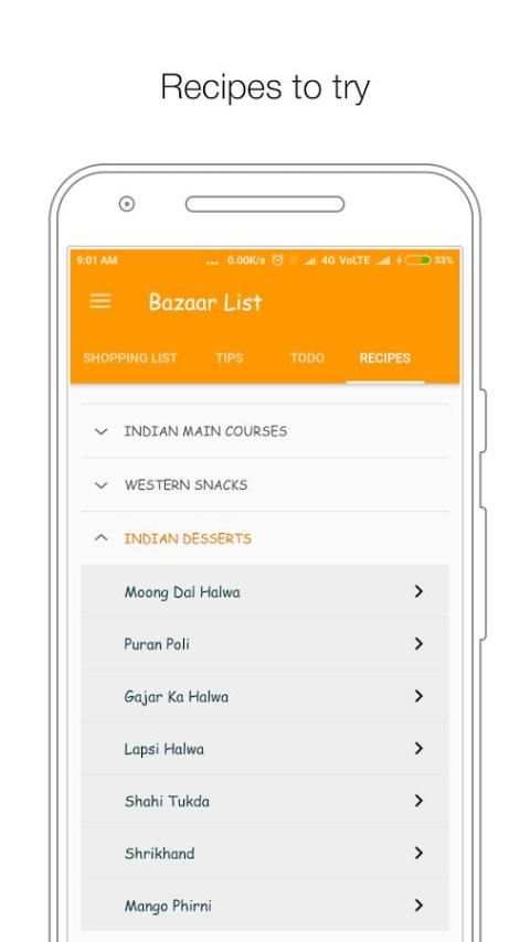 Bazaar List (Grocery List App) screenshot 1