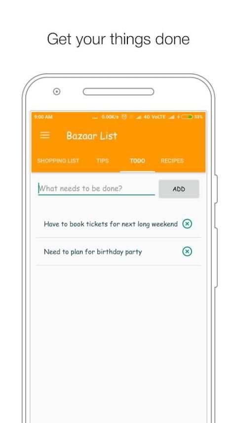 Bazaar List (Grocery List App) screenshot 2