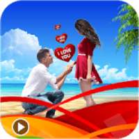 couple love heart photo effect +animated gif video on 9Apps