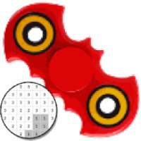 Fidget Spinner Color By Number - Pixel Art