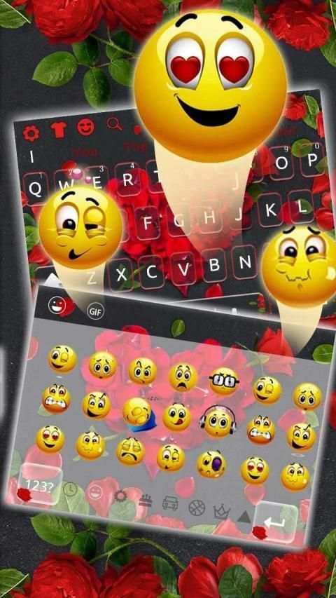 Black Rose Keyboard स्क्रीनशॉट 1