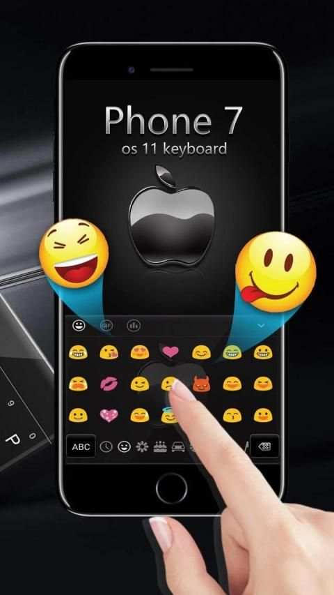Keyboard untuk Ponsel 7 Hitam screenshot 1