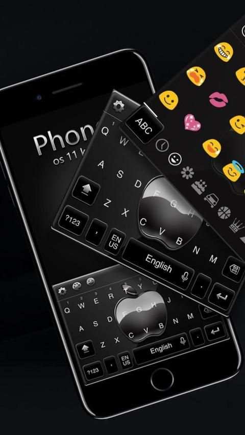 Keyboard untuk Ponsel 7 Hitam screenshot 3