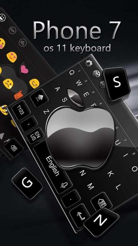 Keyboard untuk Ponsel 7 Hitam screenshot 2