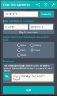 Fake Text Message 2018 स्क्रीनशॉट 3