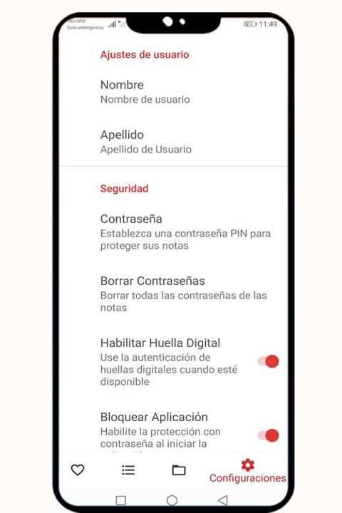 Nota Bloc de Notas con Contraseña screenshot 4