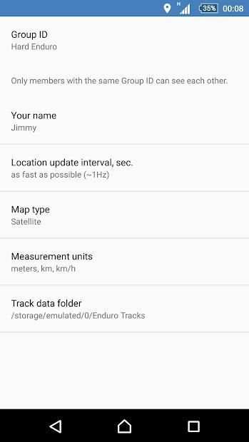 Enduro Tracker - real-time GPS tracker screenshot 1