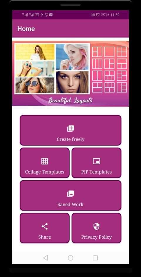 Photo Collage Maker & PIP Photo Editor स्क्रीनशॉट 1