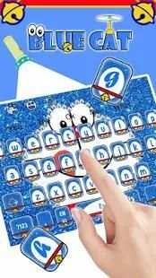 Kawaii Blue Cat Diamond Keyboard screenshot 4