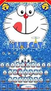Kawaii Blue Cat Diamond Keyboard screenshot 2