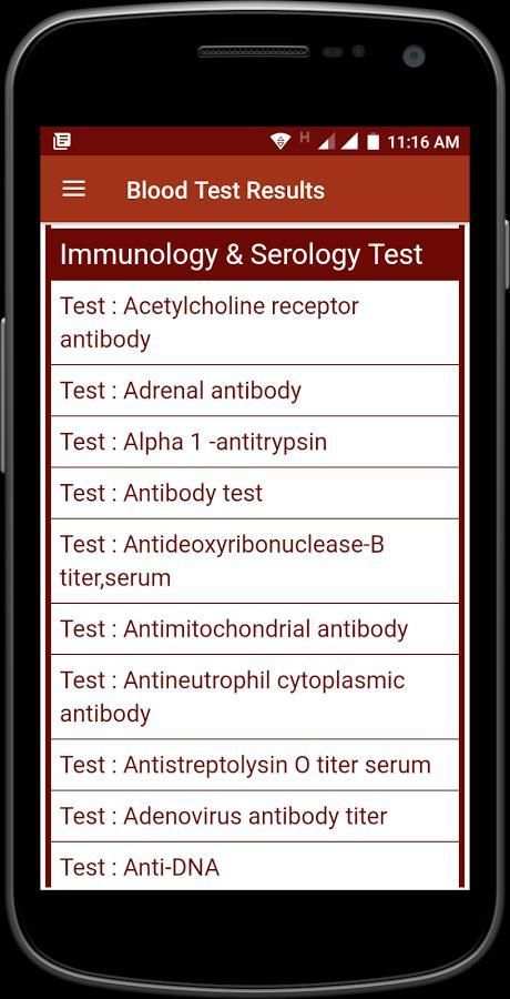 Blood Test Results screenshot 6