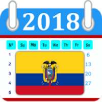 Ecuador 2018 Calendar-Holiday on 9Apps