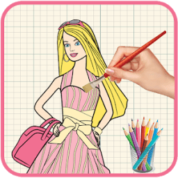 How To Draw Barbie - Step By Step Easy आइकन
