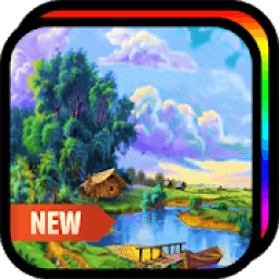 Drawing scenery icon