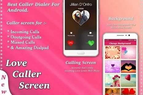 Love Caller ID Screen Dailer स्क्रीनशॉट 1