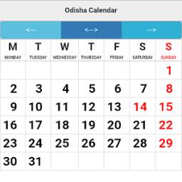 Odisha Calendar