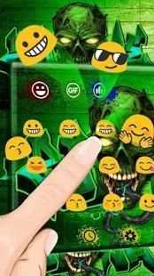 Zombie Skull Graffiti Keyboard Theme screenshot 2