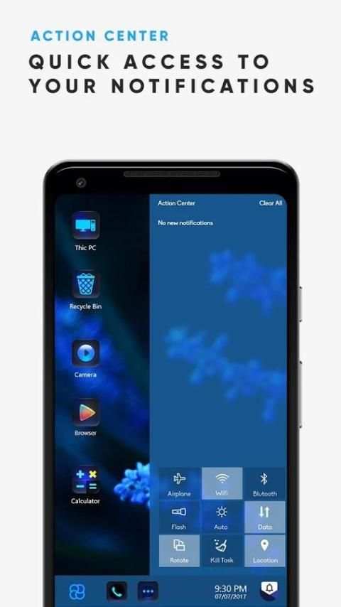 Dark Blue 2 Theme For Computer Launcher screenshot 1