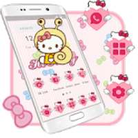 Cute Kitty theme Pink Bow Kitty launcher on 9Apps