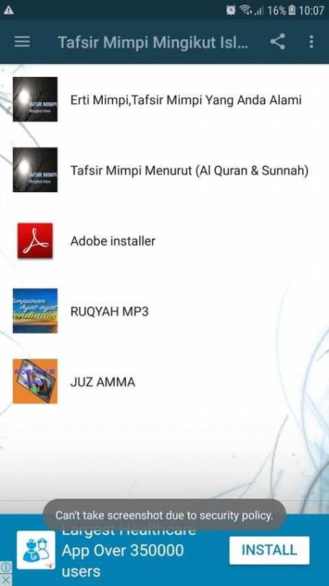 Tafsir Mimpi Mingikut Islam screenshot 1