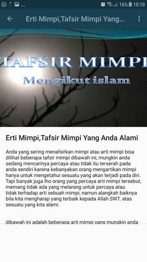 Tafsir Mimpi Mingikut Islam screenshot 3