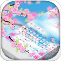 Pink Flower Keyboard Theme on 9Apps