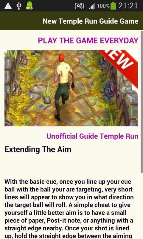 New Temple Run 2 Guide Game screenshot 3