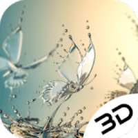 Drop Water Butterfly Live 3D Wallpaper