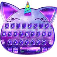 Purple Diamond Cat Keyboard Theme