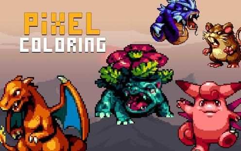 Pokemon - Free Coloring by Number Pixel Art Games screenshot 4