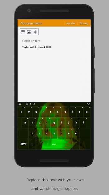 Keyboard App For Taylor Swift New 2018 screenshot 1