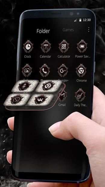 Tema Setan Gelap Tengkorak screenshot 3