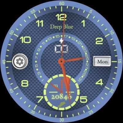 Deep Blue Watchface screenshot 7