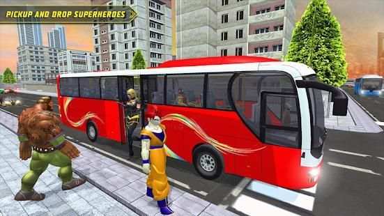 City Bus Driving: Superheroes Transport Simulator screenshot 15